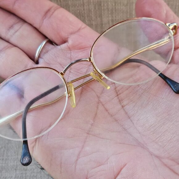 Escada Vintage Glasses Frame Half Rim Gold Tone Women Eyeglasses Frame only main image 10